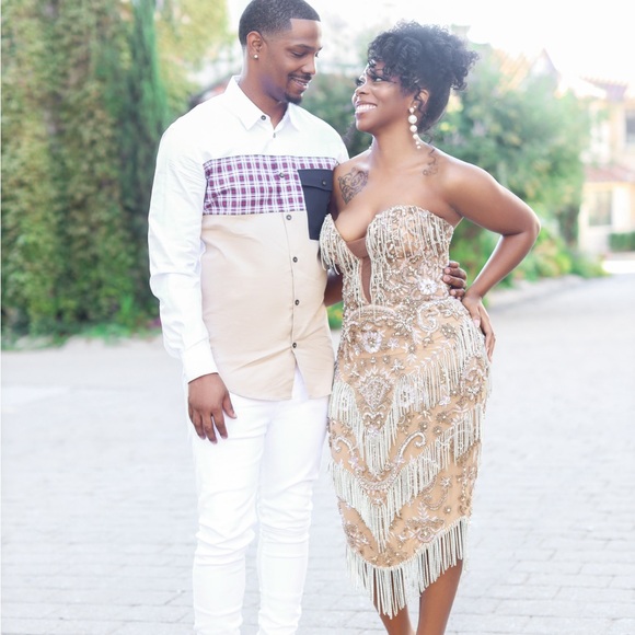 Bronze Tassel Dress - Picture 3 of 5